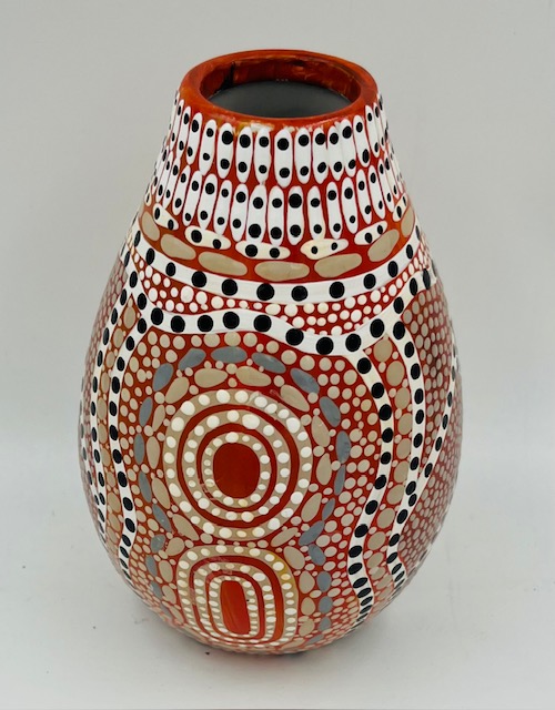 Pam Brandy Hall - Painted Ceramic Vase